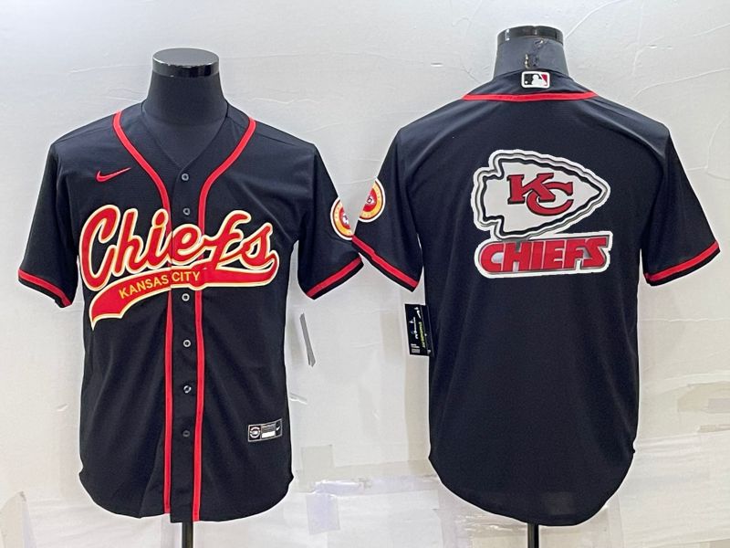 Men Kansas City Chiefs Blank Black 2022 Nike Co branded NFL Jerseys1->kansas city chiefs->NFL Jersey